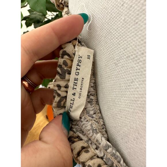 Spell & The Gypsy Frankie Crop Top Cheetah Tan Size XS - Picture 4 of 5